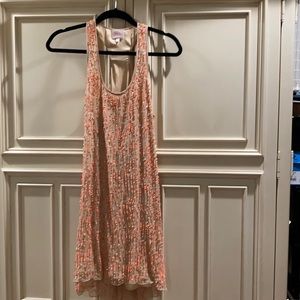 Nude with multicolored coral beading